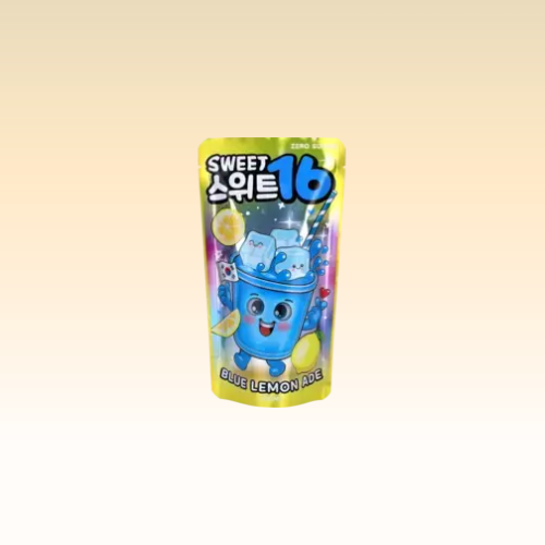 Sweet16 Blue Lemon Ade Zero Sugar Korean Pouch Drink - 200ml