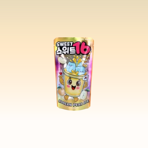 Sweet16 Korean Pear Ade Zero Sugar Korean Pouch Drink - 200ml