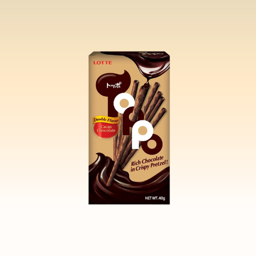 Lotte Toppo Double Chocolate Filled Pretzel Sticks - 40g