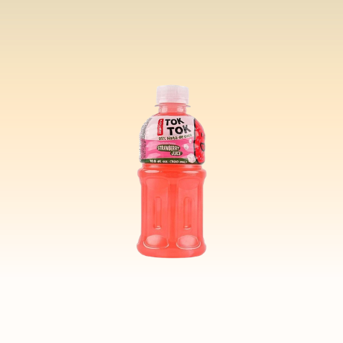 Tok Tok Fruit Juice med Nata de Coco - Jordbær 300 ml