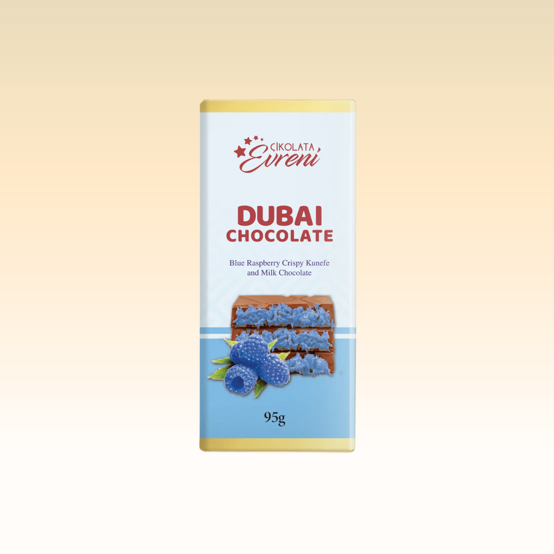 Dubai sjokolade Eureni - Blue Raspberry 95g