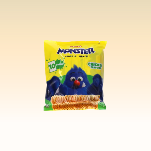 Mamee Monster Noodle Snack 10-PK Bag Chicken Flavor - 250g