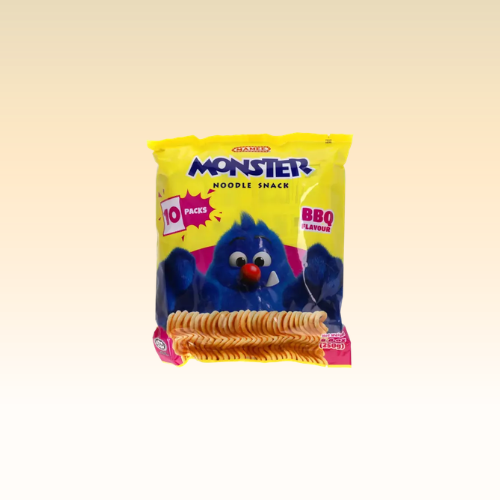 Mamee Monster Noodle Snack 10-PK Bag BBQ Flavor - 250g