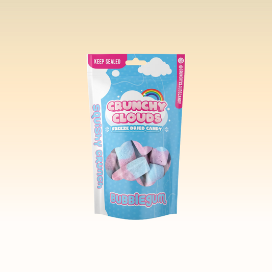 Crunchy Clouds Squishy Bubblegum Freeze Dried Sweets Pouch - 50g